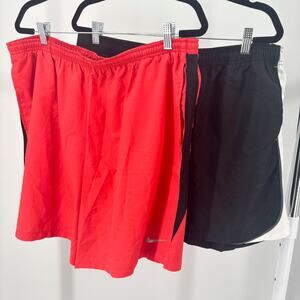 Lot of 2 Women’s Running Shorts, Nike Red & BCG Black Athletic Shorts Size 2XL
